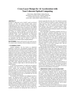 Cross-Layer Design for AI Acceleration with Non-Coherent Optical
  Computing