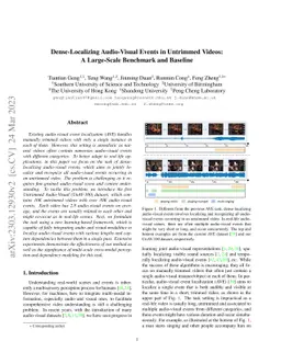 Dense-Localizing Audio-Visual Events in Untrimmed Videos: A Large-Scale
  Benchmark and Baseline
