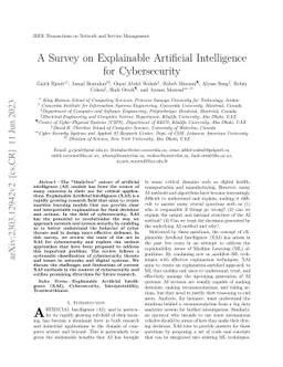 A Survey on Explainable Artificial Intelligence for Cybersecurity