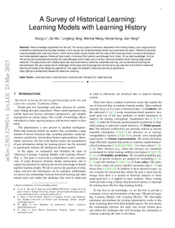 A Survey of Historical Learning: Learning Models with Learning History
