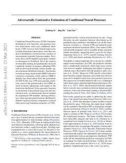 Adversarially Contrastive Estimation of Conditional Neural Processes