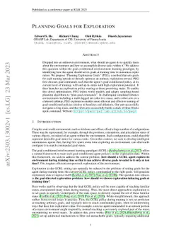 Planning Goals for Exploration