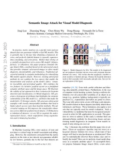 Semantic Image Attack for Visual Model Diagnosis
