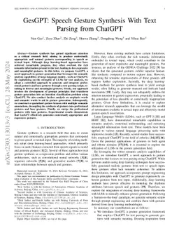 GesGPT: Speech Gesture Synthesis With Text Parsing from ChatGPT