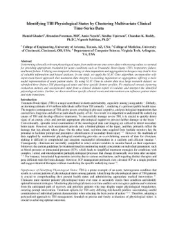 Identifying TBI Physiological States by Clustering Multivariate Clinical
  Time-Series Data