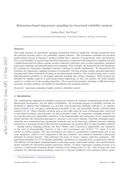 Relaxation-based importance sampling for structural reliability analysis