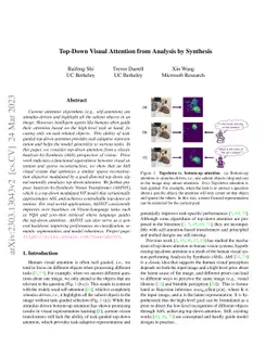 Top-Down Visual Attention from Analysis by Synthesis