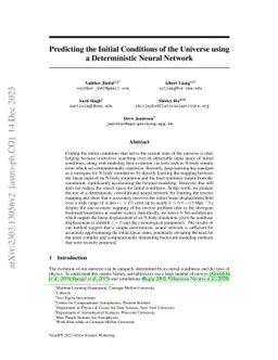 Predicting the Initial Conditions of the Universe using a Deterministic
  Neural Network