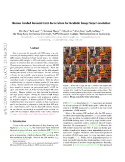 Human Guided Ground-truth Generation for Realistic Image
  Super-resolution