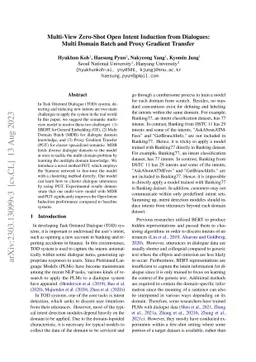 Multi-View Zero-Shot Open Intent Induction from Dialogues: Multi Domain
  Batch and Proxy Gradient Transfer