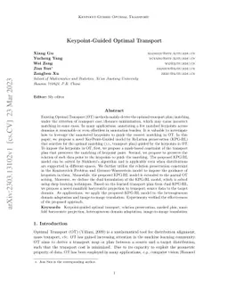 Keypoint-Guided Optimal Transport