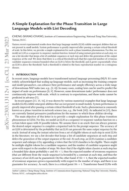 A Simple Explanation for the Phase Transition in Large Language Models
  with List Decoding