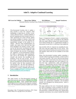 AdaCL:Adaptive Continual Learning