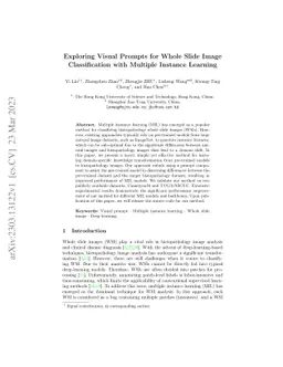 Exploring Visual Prompts for Whole Slide Image Classification with
  Multiple Instance Learning