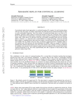Adiabatic replay for continual learning