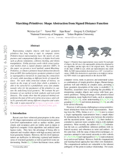Marching-Primitives: Shape Abstraction from Signed Distance Function