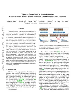 Taking A Closer Look at Visual Relation: Unbiased Video Scene Graph
  Generation with Decoupled Label Learning