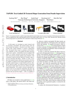 TAPS3D: Text-Guided 3D Textured Shape Generation from Pseudo Supervision