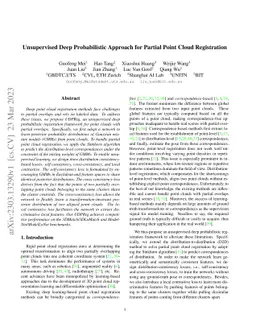 Unsupervised Deep Probabilistic Approach for Partial Point Cloud
  Registration