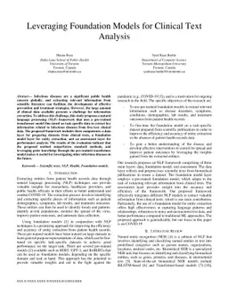 Leveraging Foundation Models for Clinical Text Analysis