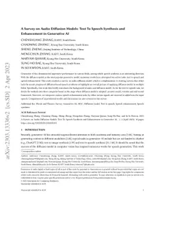 A Survey on Audio Diffusion Models: Text To Speech Synthesis and
  Enhancement in Generative AI