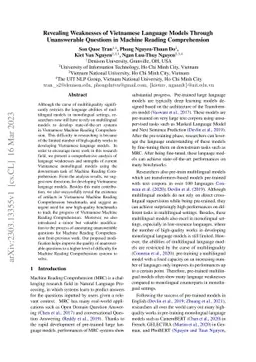 Revealing Weaknesses of Vietnamese Language Models Through Unanswerable
  Questions in Machine Reading Comprehension