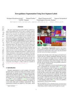 Zero-guidance Segmentation Using Zero Segment Labels