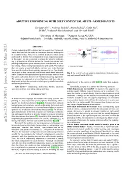 Adaptive Endpointing with Deep Contextual Multi-armed Bandits