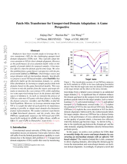 Patch-Mix Transformer for Unsupervised Domain Adaptation: A Game
  Perspective