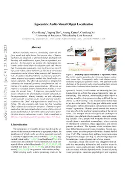 Egocentric Audio-Visual Object Localization