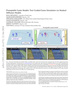 Promptable Game Models: Text-Guided Game Simulation via Masked Diffusion
  Models
