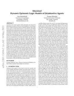 Attention! Dynamic Epistemic Logic Models of (In)attentive Agents