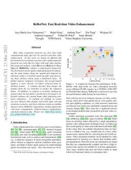 ReBotNet: Fast Real-time Video Enhancement