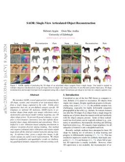 SAOR: Single-View Articulated Object Reconstruction