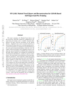 MV-JAR: Masked Voxel Jigsaw and Reconstruction for LiDAR-Based
  Self-Supervised Pre-Training