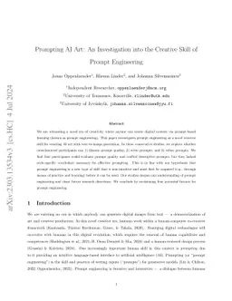 Prompting AI Art: An Investigation into the Creative Skill of Prompt
  Engineering