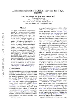 A comprehensive evaluation of ChatGPT's zero-shot Text-to-SQL capability