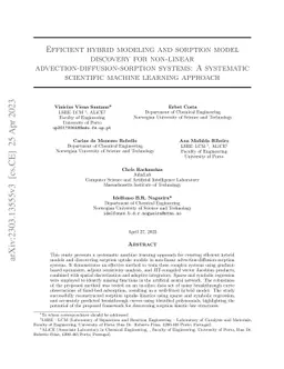 Efficient hybrid modeling and sorption model discovery for non-linear
  advection-diffusion-sorption systems: A systematic scientific machine
  learning approach
