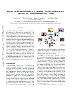 ProtoCon: Pseudo-label Refinement via Online Clustering and Prototypical
  Consistency for Efficient Semi-supervised Learning