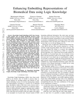 Enhancing Embedding Representations of Biomedical Data using Logic
  Knowledge