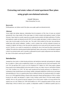 Extracting real estate values of rental apartment floor plans using
  graph convolutional networks