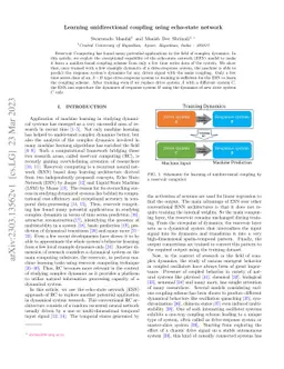 Learning unidirectional coupling using echo-state network