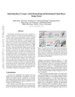 Inheriting Bayer's Legacy-Joint Remosaicing and Denoising for Quad Bayer
  Image Sensor