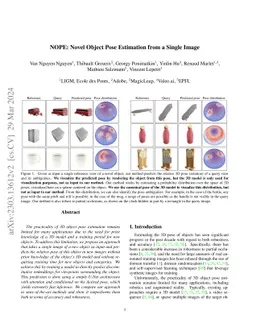 NOPE: Novel Object Pose Estimation from a Single Image