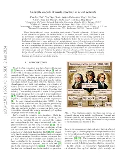 In-depth analysis of music structure as a text network