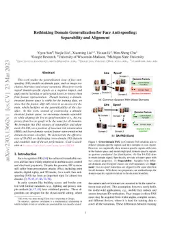 Rethinking Domain Generalization for Face Anti-spoofing: Separability
  and Alignment