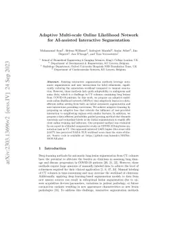Adaptive Multi-scale Online Likelihood Network for AI-assisted
  Interactive Segmentation