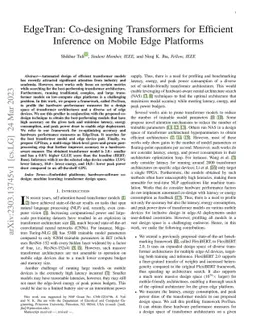 EdgeTran: Co-designing Transformers for Efficient Inference on Mobile
  Edge Platforms