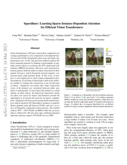 Sparsifiner: Learning Sparse Instance-Dependent Attention for Efficient
  Vision Transformers
