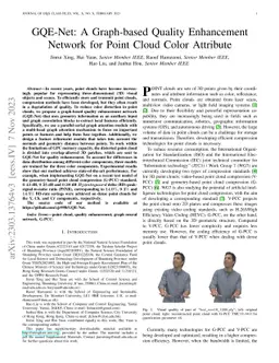 GQE-Net: A Graph-based Quality Enhancement Network for Point Cloud Color
  Attribute